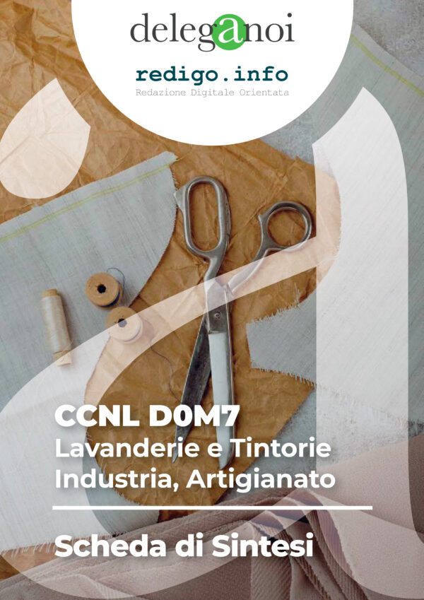 CCNL D0M7 - Lavanderie e Tintorie - Industria, Artigianato (CONFLAVORO PMI - CONFSAL)