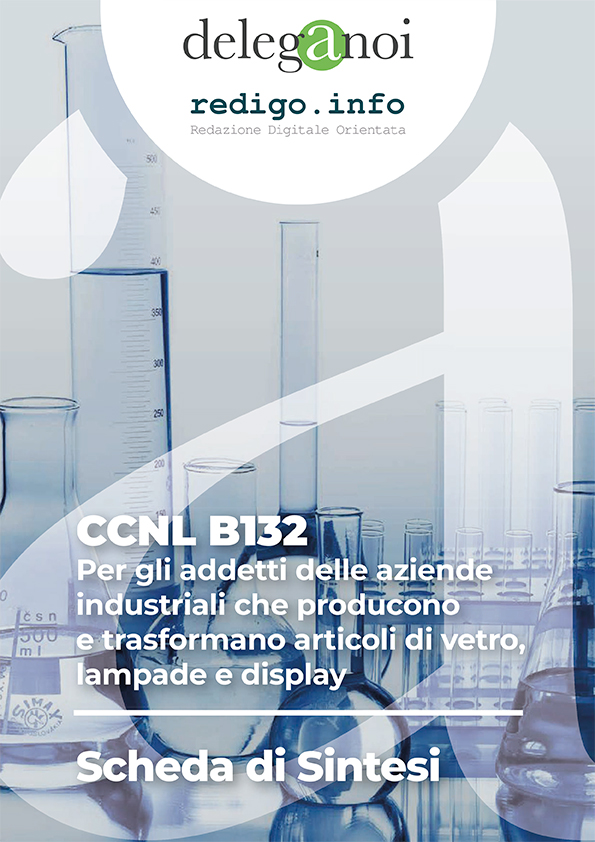 CCNL B132 - Per gli addetti delle aziende industriali che producono e trasformano articoli di vetro, lampade e display