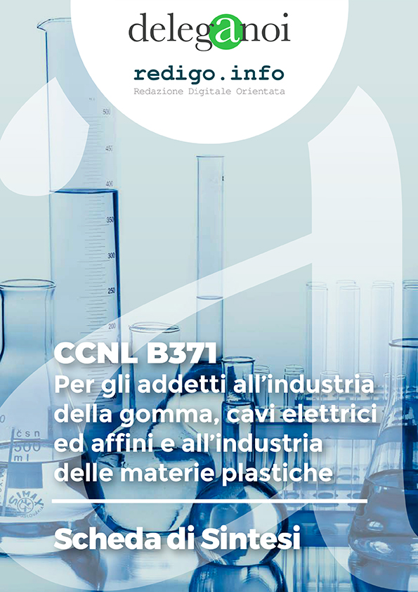 CCNL B371 - Per gli addetti all'industria della gomma, cavi elettrici ed affini e all'industria delle materie plastiche