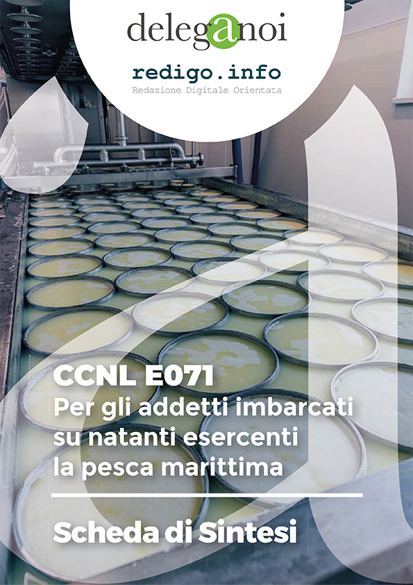 CCNL E071 - Per gli addetti imbarcati su natanti esercenti la pesca marittima