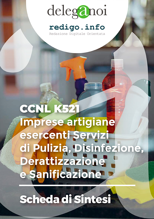 CCNL K521 - Imprese artigiane esercenti Servizi di Pulizia, Disinfezione, Derattizzazione e Sanificazione