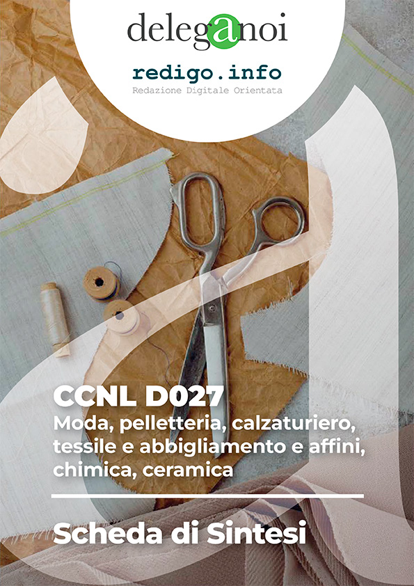 CCNL D027 - Moda, pelletteria, calzaturiero, tessile e abbigliamento e affini, chimica, ceramica